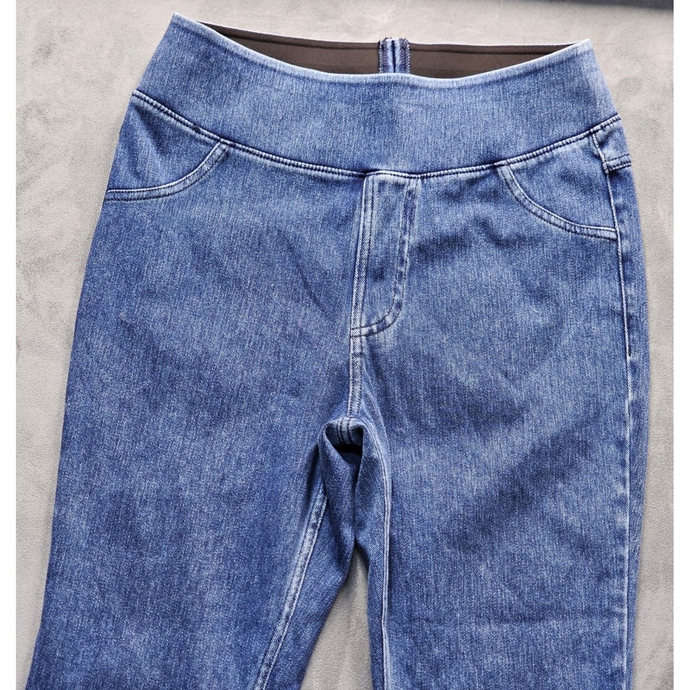 HALARA Blue Denim Look High Waisted Pull On Jeggings Size S Full Length